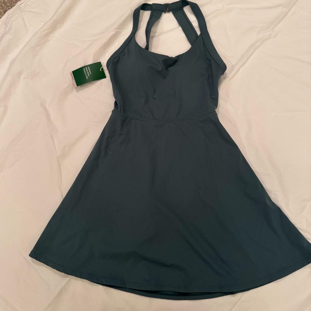 Elegant Teal Sleeveless Dress